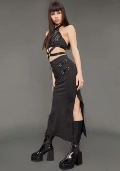 Poster Grl Bottoms Tied Up Midi Skirt