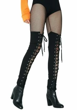 Poster Grl Bottoms All About It Fishnet Corset Leggings