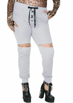 Poster Grl No Mercy Distressed Joggers Bottoms