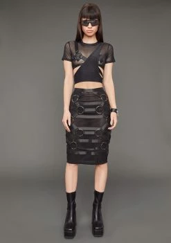 Poster Grl Tops On Your Timeline Mesh Harness Top