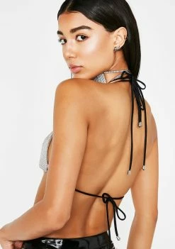 Poster Grl Queen Of Diamonds Rhinestone Bra Lingerie & Sleepwear