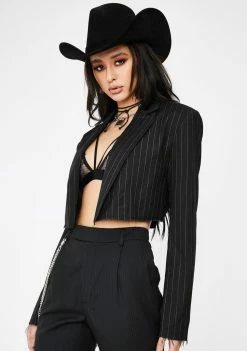 Poster Grl Clout Currency Cropped Blazer Outerwear