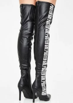 Poster Grl Boots & Booties Label Qween Thigh High Boots
