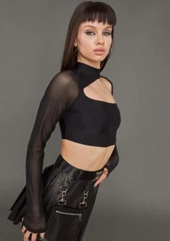 Poster Grl Tops Ride For You Keyhole Crop Top