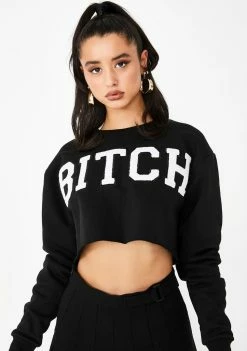 Poster Grl Bish Squad Cropped Sweatshirt Tops