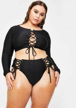 Poster Grl Total Undercover Hustler Lace Up Bikini Set