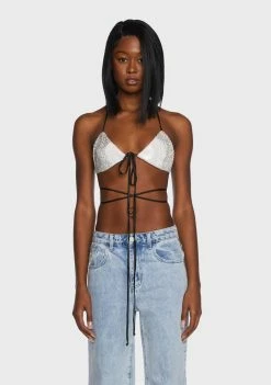 Poster Grl Bra Tops Drip Disorder Rhinestone Bra