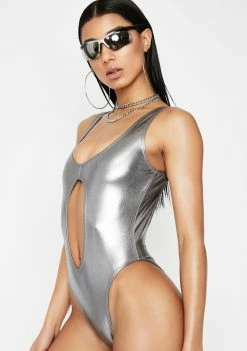 Poster Grl Champions Metallic One-Piece Swimsuit