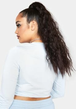 Poster Grl Tops Plus Icy Baby Long Sleeve Crop Top