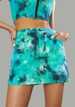 Poster Grl Treasure Island Tie Dye Mini Skirt Bottoms