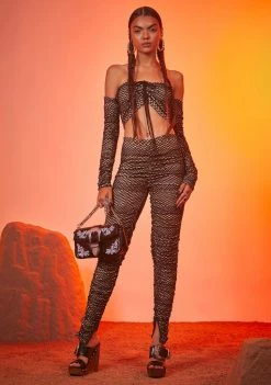 Poster Grl Bottoms Gunsmoke Ruched Knit Pants