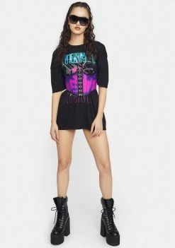 Poster Grl Tops Eternally Famous Oversized Graphic Tee