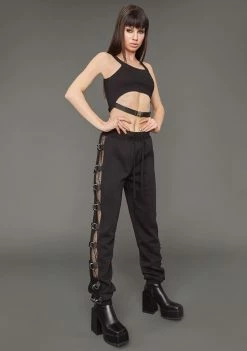 Poster Grl Jogger Sweatpants No Time To Waste Buckle Sweatpants