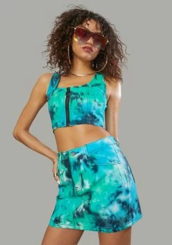 Poster Grl Treasure Island Tie Dye Mini Skirt Bottoms
