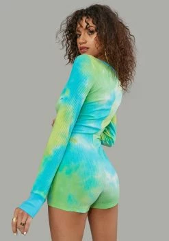 Poster Grl Acid Flashbacks Tie Dye Romper Jumpsuits & Rompers