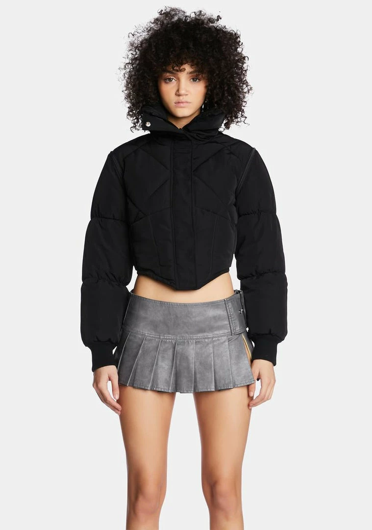 Poster Grl Escape From Reality Crop Puffer Jacket 1 Poster Grl Escape From Reality Crop Puffer Jacket