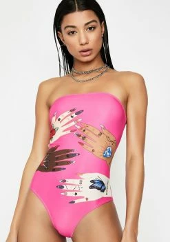 Poster Grl Can't Touch This One-Piece Swimsuit