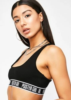 Poster Grl Tops Night Boss Mode Sports Bra
