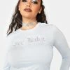 Poster Grl Tops Plus Icy Baby Long Sleeve Crop Top