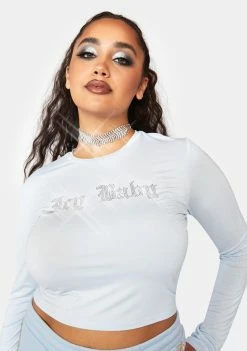 Poster Grl Tops Plus Icy Baby Long Sleeve Crop Top