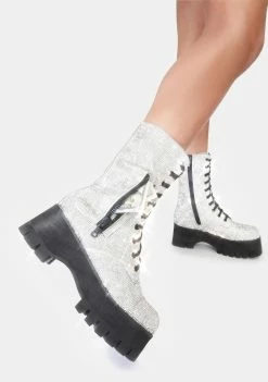 Poster Grl Boots & Booties Billionaire Bling Pocket Combat Boots