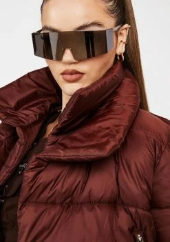 Poster Grl Outerwear Cheat Sheet Cropped Puffer Coat