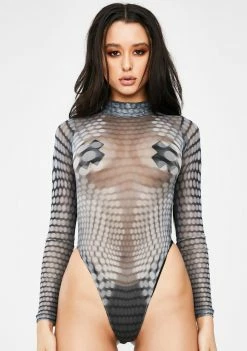 Poster Grl New Money Mesh Bodysuit Tops