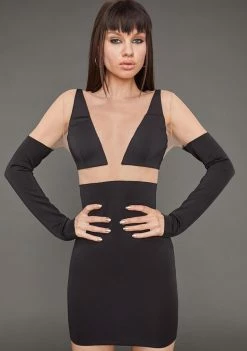 Poster Grl Sneak Peek Mesh Bodycon Dress