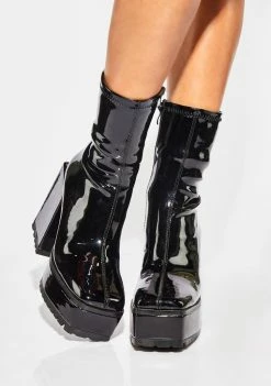 Poster Grl Patent Disappearing Act Platform Boots