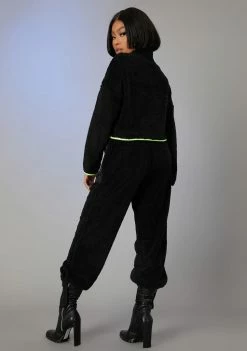 Poster Grl None Of Ur Business Teddy Joggers Bottoms