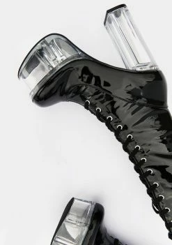 Poster Grl Werk For Myself Lace Up Boots Platforms