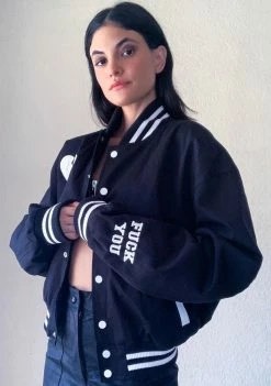 Poster Grl Run The Bases Varsity Jacket