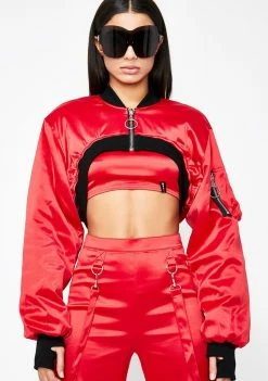 Poster Grl Outerwear Blazed Feelin' Icy Satin Bomber
