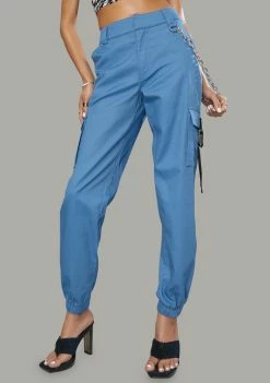 Poster Grl Poolside Convos Twill Chain Trousers Bottoms