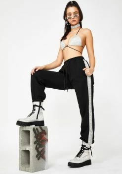 Poster Grl Drip Disorder Rhinestone Joggers Bottoms