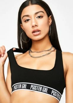 Poster Grl Tops Night Boss Mode Sports Bra