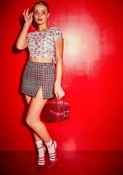 Poster Grl Angel Choose Ur Cherry Ruched Baby Tee