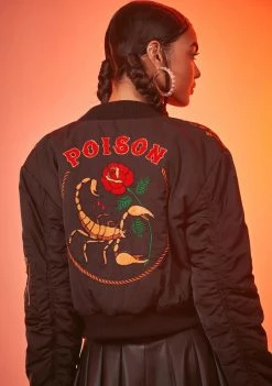 Poster Grl Outerwear Scorpion Lust Bomber Jacket