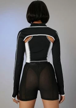 Poster Grl Nightly Duty Shrug Crop Top Set