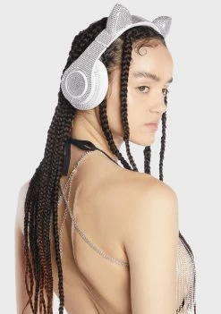 Poster Grl Billionaire Bling Cat Ear Headphones Tech