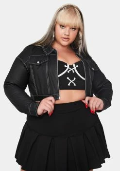 Poster Grl Luxe No Hard Feelingz Cropped Jacket