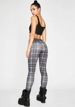 Poster Grl Back In Session Plaid Leggings
