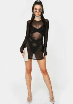 Poster Grl Fishnet Envy Me Sheer Lingerie Set
