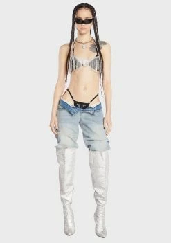 Poster Grl Billionaire Bling Dog Tag Necklace