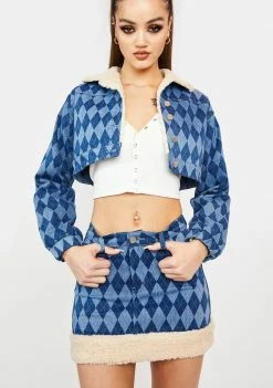 Poster Grl Classy Act Denim Mini Skirt Bottoms