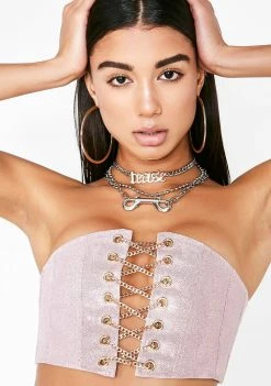 Poster Grl Tops Still Fly Glitter Corset Top