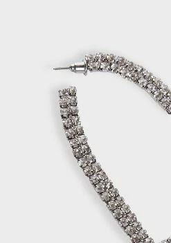 Poster Grl Rhinestone Earrings Deja Vu Rhinestone Heart Earrings