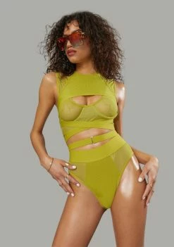 Poster Grl Techno Slide Mesh Lingerie Set