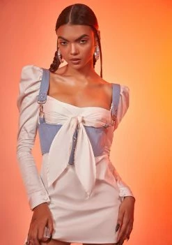 Poster Grl Not Your Damsel Corset Mini Dress Dresses