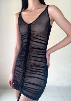 Poster Grl Baddie Swipe Right Mesh Dress Dresses